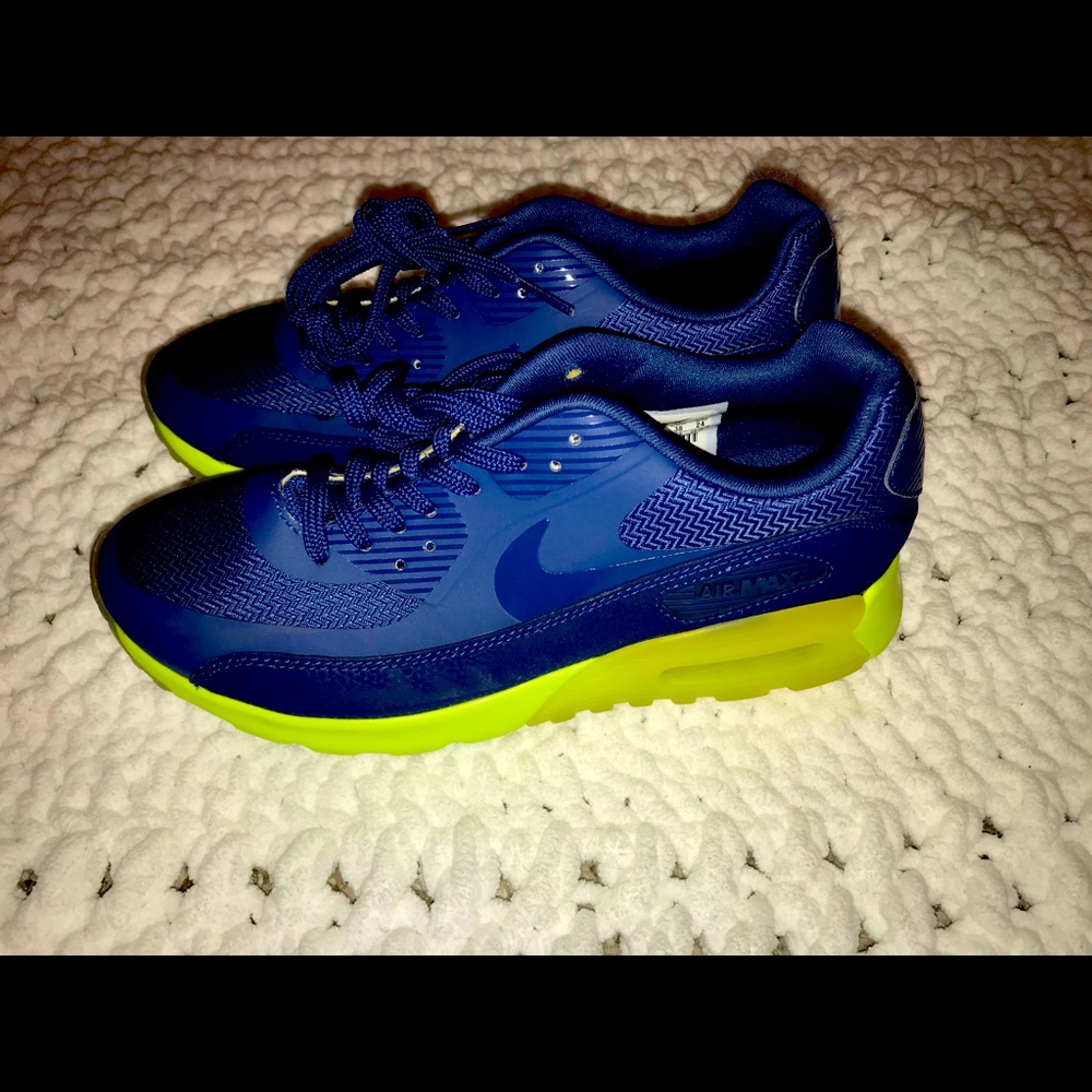 Navy Blue and Lime green/yellow